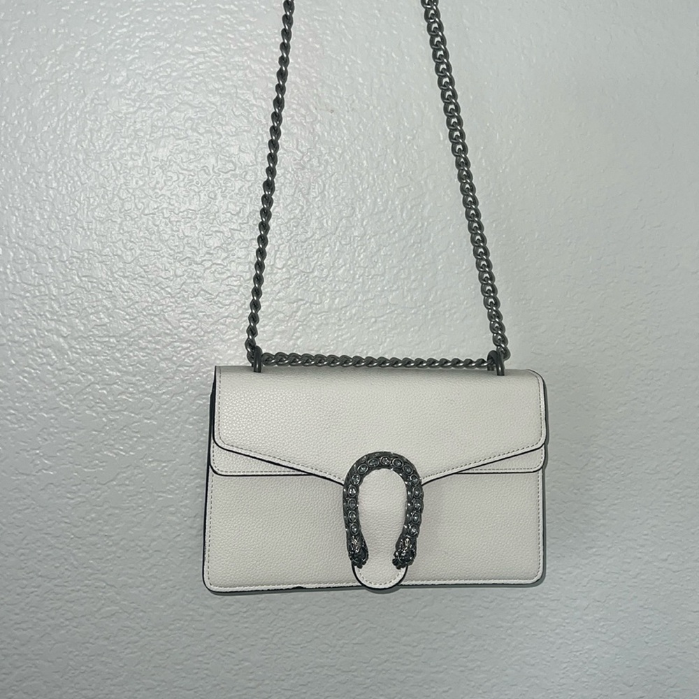 White crossbody purse